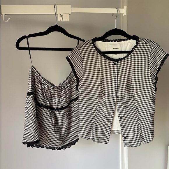 Reformation Valetta Two Piece in Remy Check - Picture 5 of 6